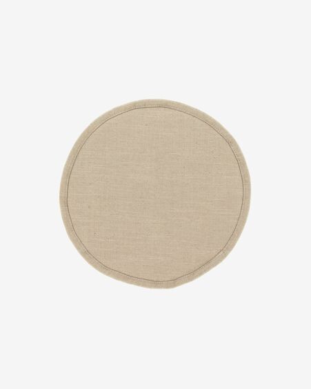 Cojín para silla redondo Prisca mostaza Ø 35 cm