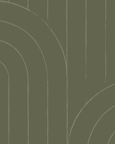 Papel pintado Arcadia con arcos verde 10 x 0,53 m FSC MIX Credit