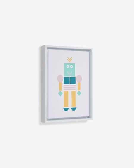 Cuadro Julisa robot multicolor 30 x 40 cm