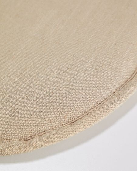 Cojín para silla redondo Prisca mostaza Ø 35 cm