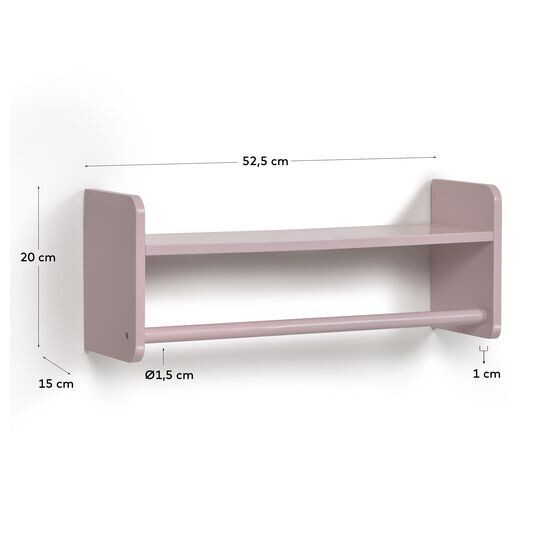 Estante perchero Florentina de MDF acabado rosa 52,5 cm FSC