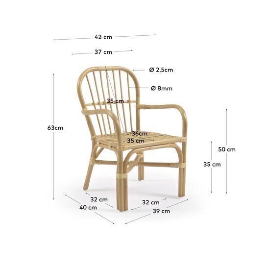 Silla infantil Marzieh de ratán