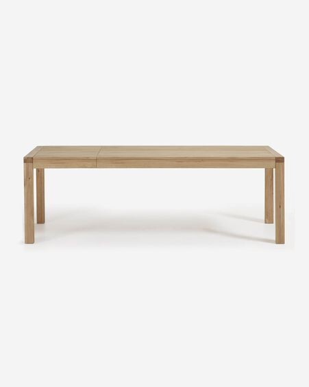Mesa extensible Briva chapa de roble acabado natural 200 (280) x 100 cm