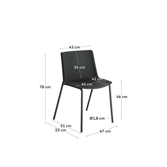 Silla Hannia negro