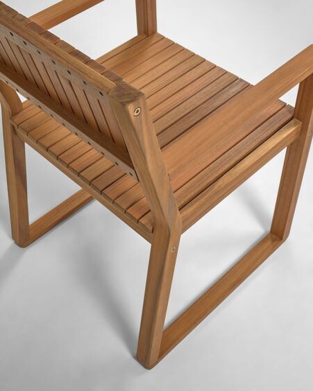 Silla de exterior Emili de madera maciza acacia FSC 100%
