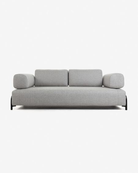 Sofá Compo 3 plazas gris claro 232 cm