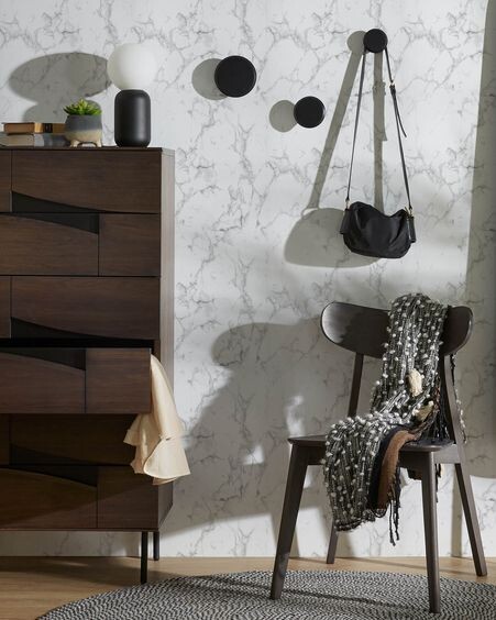 Set Nadua de 3 colgadores de madera maciza de haya con acabado negro