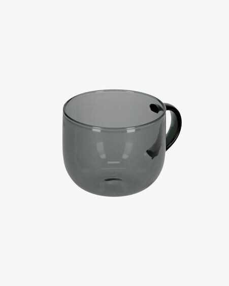 Taza de café Alahi de vidrio gris