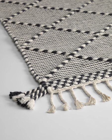 Alfombra Nurit 60 x 90 cm negro