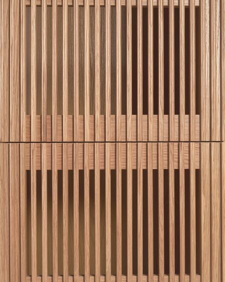 Estantería Beyla de madera maciza y chapa de roble 84,5 x 170 cm FSC 100%