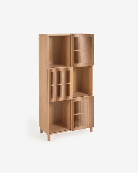 Estantería Beyla de madera maciza y chapa de roble 84,5 x 170 cm FSC 100%