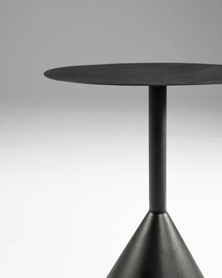 Mesa auxiliar Yinan Ø 48 cm negro