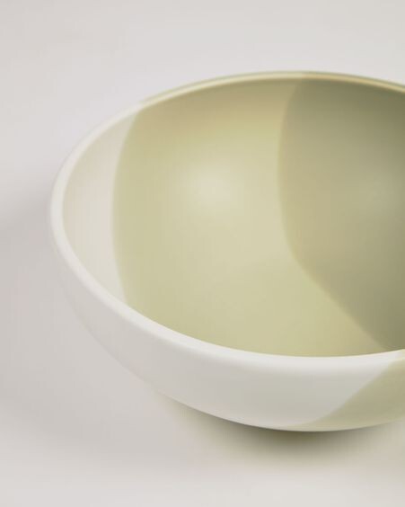 Bol grande Sayuri de porcelana verde y blanco
