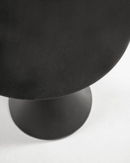 Mesa auxiliar Yinan Ø 48 cm negro