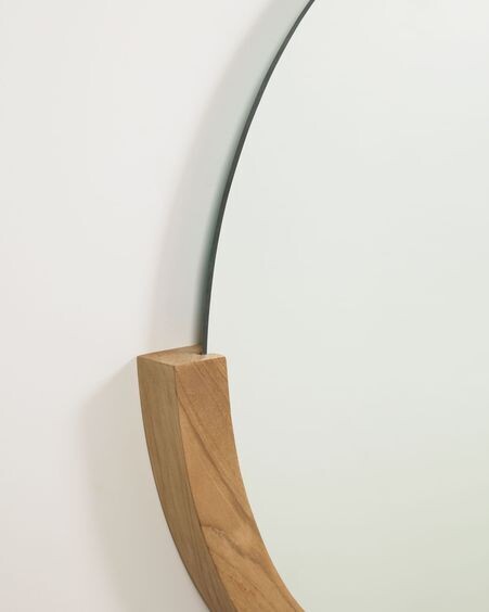 Espejo Rokia de madera maciza de teca 90 x 55 cm