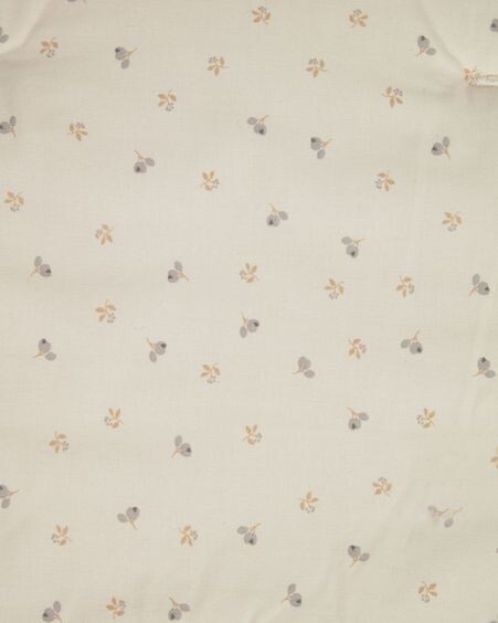 Cojín trona Yamile 100% algodón orgánico (GOTS) beige con hojas multicolor