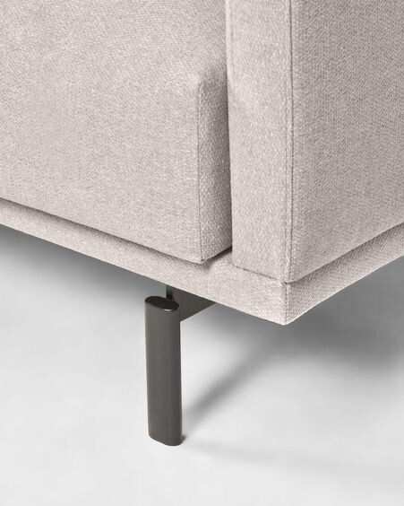 Sofá Galene 3 plazas con chaise longue izquierdo beige 194 cm