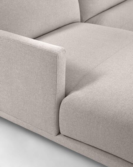 Sofá Galene 3 plazas con chaise longue izquierdo beige 194 cm