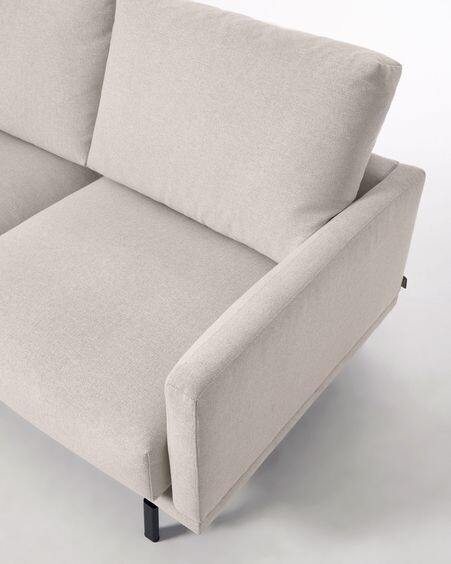 Sofá Galene 3 plazas con chaise longue izquierdo beige 194 cm