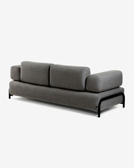 Sofá Compo 3 plazas gris oscuro 232 cm