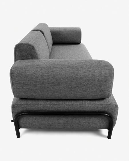 Sofá Compo 3 plazas gris oscuro 232 cm