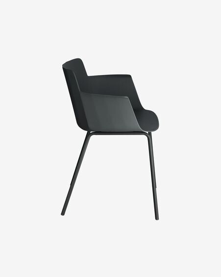 Silla con brazos Hannia negro