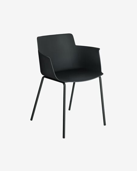 Silla con brazos Hannia negro