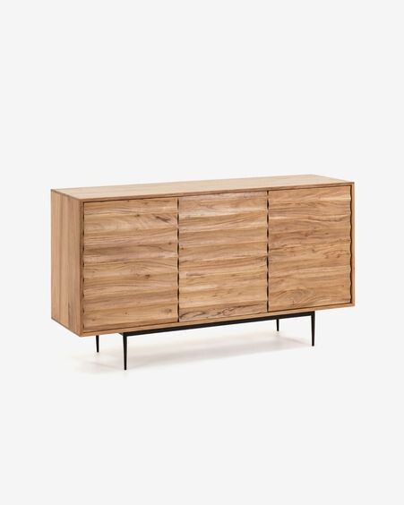 Aparador Delsie 147 x 81 cm de madera maciza de acacia