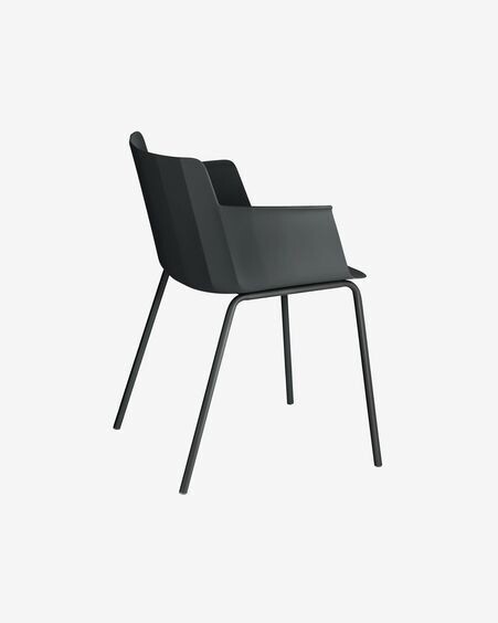 Silla con brazos Hannia negro
