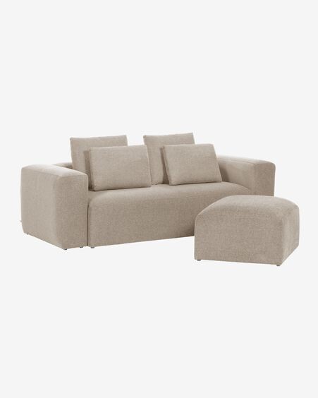 Reposapiés Blok beige 90 x 70 cm