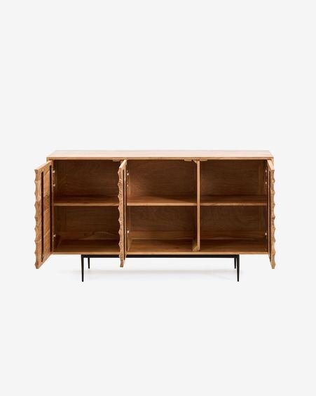 Aparador Delsie 147 x 81 cm de madera maciza de acacia