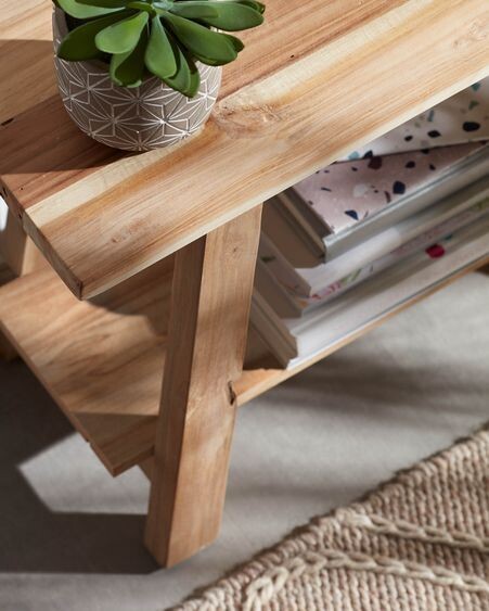 Banco Safara madera maciza de teca reciclada 100 cm
