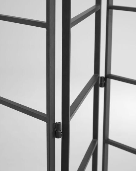 Biombo Ondine metal negro 124,5 x 184 cm