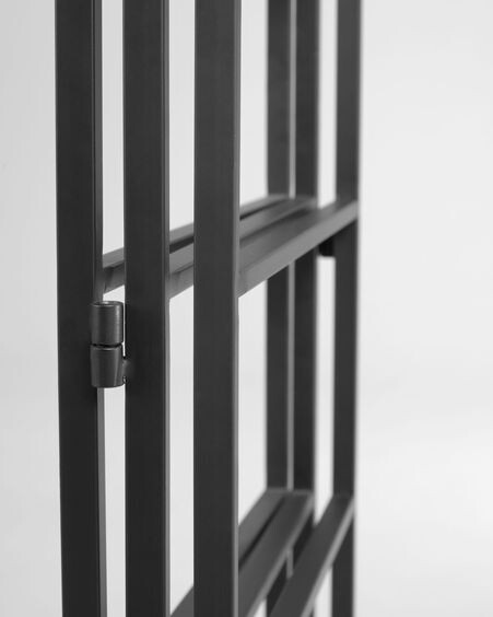 Biombo Ondine metal negro 124,5 x 184 cm
