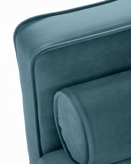 Sofá Debra 3 plazas terciopelo turquesa 222 cm
