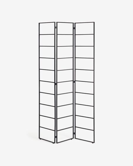 Biombo Ondine metal negro 124,5 x 184 cm