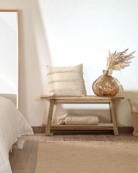 Banco Safara madera maciza de teca reciclada 100 cm