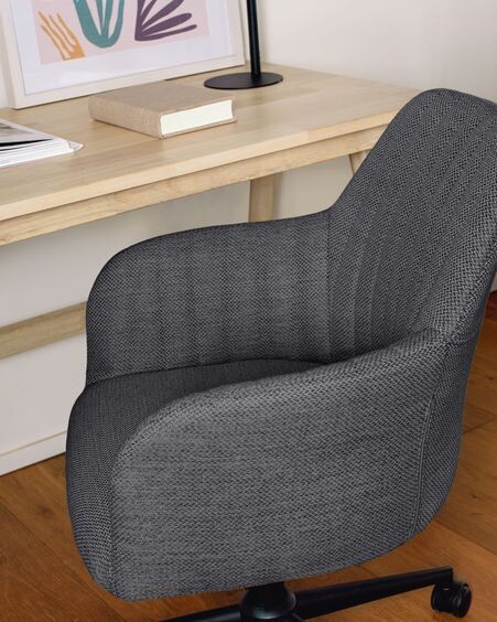 Silla de escritorio Madina gris oscuro
