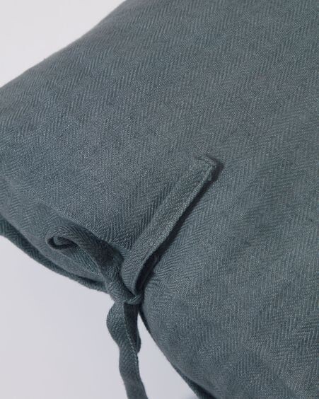 Funda cojín Tazu 100% lino gris oscuro 45 x 45 cm