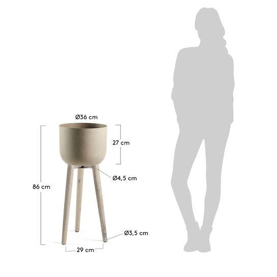 Macetero grande Merida Ø 36 cm