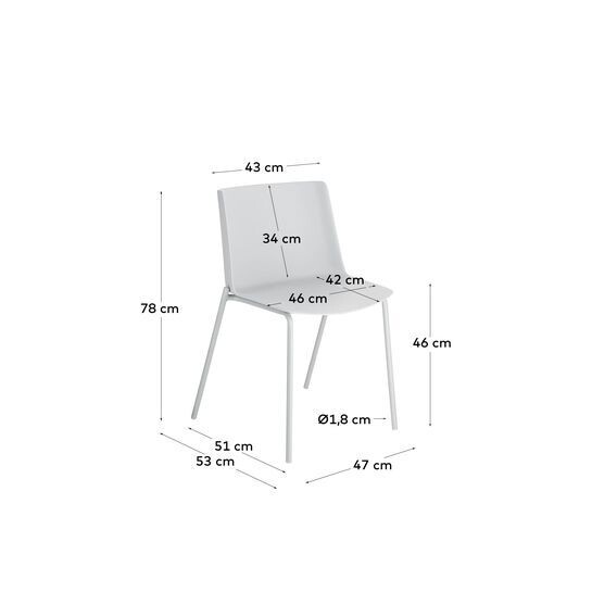 Silla Hannia gris
