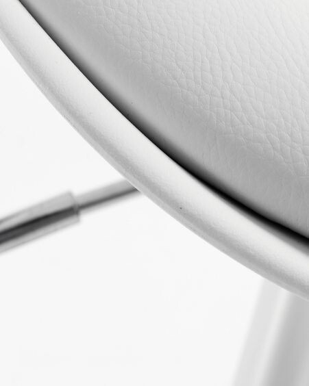 Taburete Orlando-T blanco de acero altura 60-82 cm