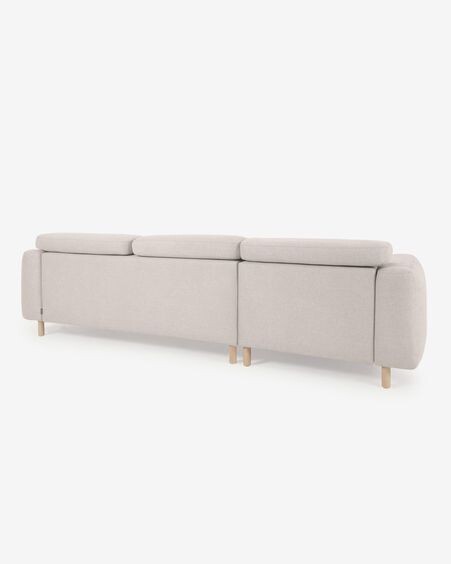 Sofá Singa 3 plazas con chaise longue izquierdo blanco 296 cm