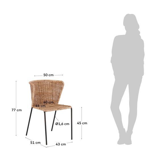 Silla Fantine ratán
