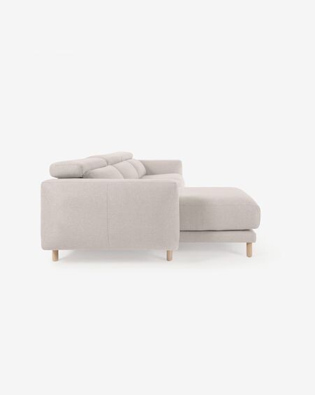 Sofá Singa 3 plazas con chaise longue izquierdo blanco 296 cm
