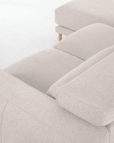Sofá Singa 3 plazas con chaise longue izquierdo blanco 296 cm