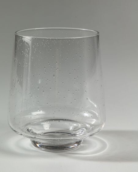 Vaso Natali de cristal transparente