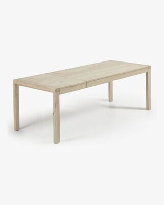 Mesa extensible Briva chapa de roble acabado blanqueado 200 (280) x 100 cm