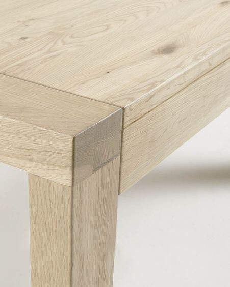 Mesa extensible Briva chapa de roble acabado blanqueado 200 (280) x 100 cm