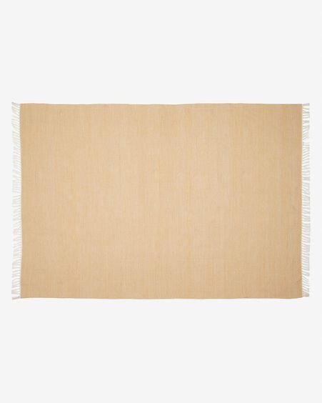 Alfombra exterior Elbia de PET mostaza 160 x 230 cm